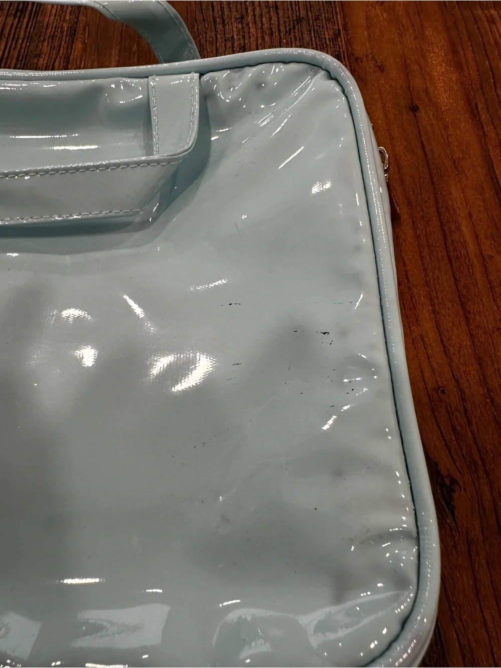 Philosophy Pale Blue Glossy Cosmetic Pouch